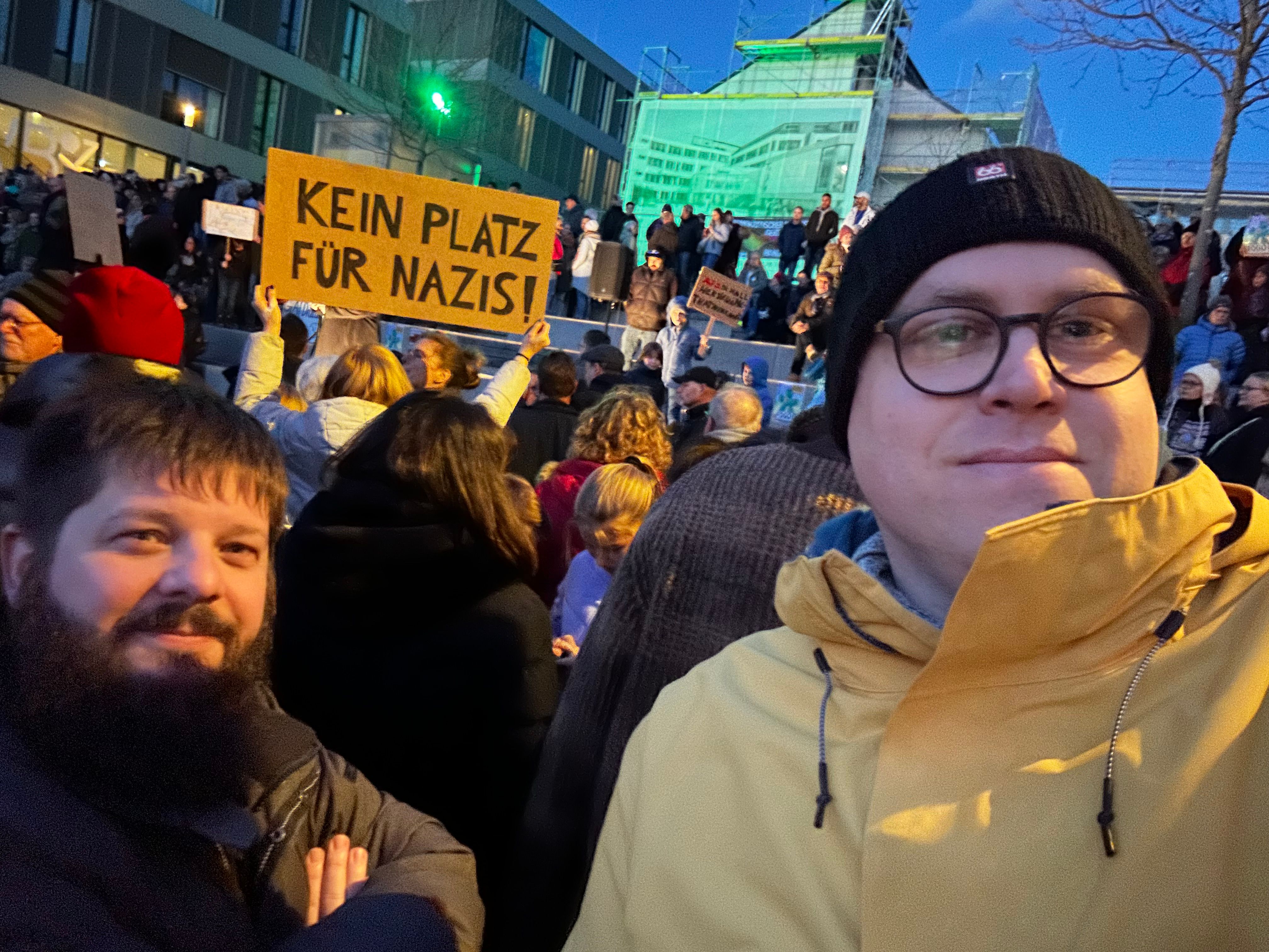 Demonstration gegen Rechts am 26.01.2024 in Ingelheim, Rheinland-Pfalz